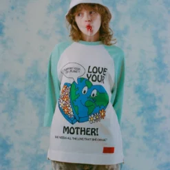 Sree Santhosh LYM Raglan Tee (White/Teal)