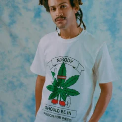 Sree Santhosh Cannabis Equity S/S T-Shirt (White)