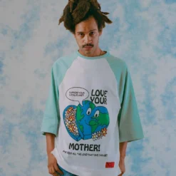 Sree Santhosh LYM Raglan Tee (White/Teal)