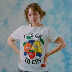 Sree Santhosh It's Okay To Cry T-Shirt (White) Best Selling