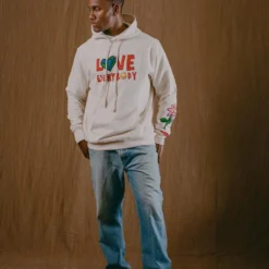 Sree Santhosh Love Everybody Hoodie (Chalk)