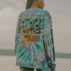 Sree Santhosh Love More Cuffed L/S T-Shirt (Spiral Tie Dye)