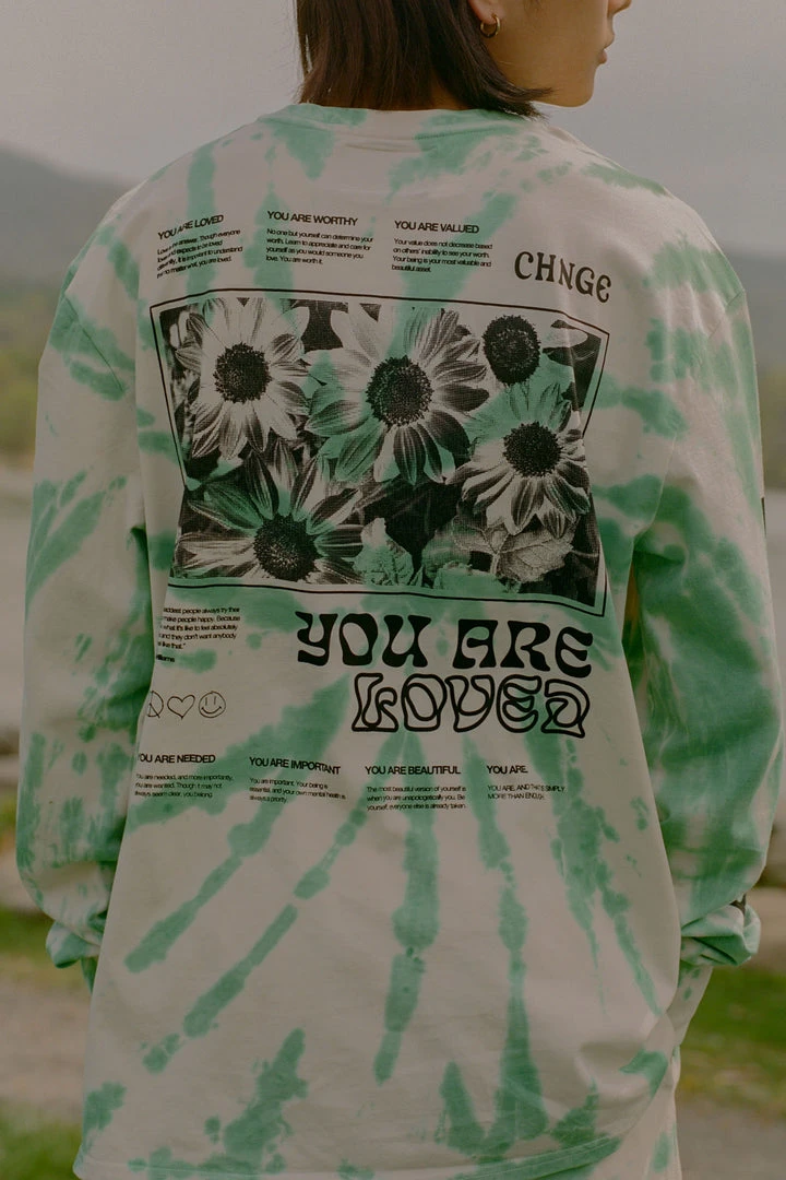 Sree Santhosh Love More Cuffed L/S T-Shirt (Green Spiral TD) 4 Sree Santhosh Love More Cuffed L/S T-Shirt (Green Spiral TD)