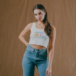 Sree Santhosh You Matter Ribbed Tank (White)