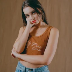 Sree Santhosh YAL Ribbed Tank (Sienna)