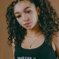 Sree Santhosh Best Selling Abortion Is Healthcare Ribbed Tank (Black)