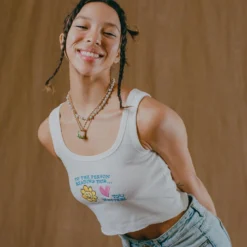 Sree Santhosh You Matter Ribbed Tank (White)