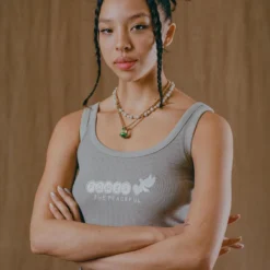 Sree Santhosh P2TP Ribbed Tank (Sand) Best Selling