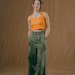 Sree Santhosh ZTFAD Ribbed Tank (Orange Slice) Best Selling