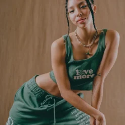 Sree Santhosh More Love Ribbed Tank (Juniper) Best Selling