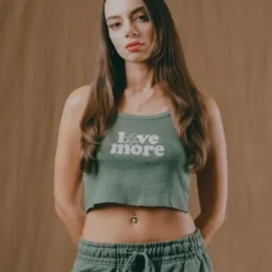 Sree Santhosh More Love Ribbed Tank (Juniper) Best Selling