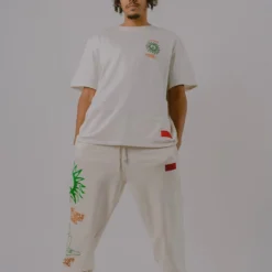 Sree Santhosh Happy People Sweatpants (Chalk) Best Selling