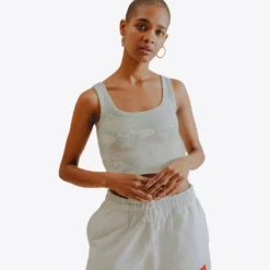 Sree Santhosh Best Selling Marble Tie Dye Logo Ribbed Tank (Mint)