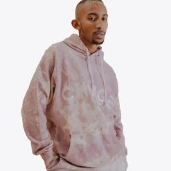 Sree Santhosh Mauve Marble Tie Dye University Hoodie