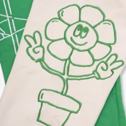 Sree Santhosh Best Selling MHA Kelly Green/Chalk Pieced Sweatpant