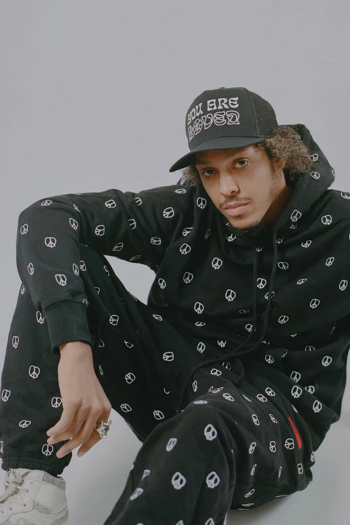 Sree Santhosh Best Selling Embroidered Peace Hoodie (Black) 5 Sree Santhosh Best Selling Embroidered Peace Hoodie (Black)