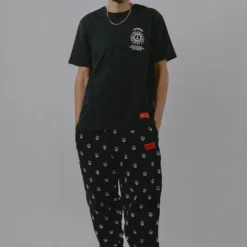 Sree Santhosh Embroidered Peace Sweatpants (Black) Best Selling