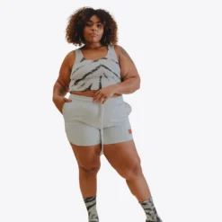 Sree Santhosh Tiger Stripe Tie Dye Logo Ribbed Tank (Mint) Best Selling