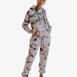 Sree Santhosh Best Selling Violet Splotch Tie Dye University Sweatpant