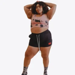 Sree Santhosh Black Sweatshorts