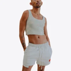 Sree Santhosh Best Selling Marble Tie Dye Logo Ribbed Tank (Mint)