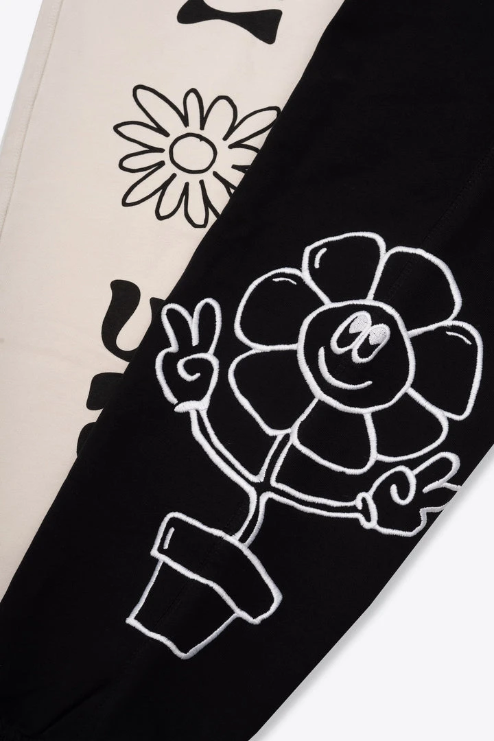 Sree Santhosh MHA Chalk/Black Pieced Sweatpant 4 Sree Santhosh MHA Chalk/Black Pieced Sweatpant