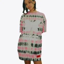Sree Santhosh Zänt Tie Dye BF Stamp Dress (Electro)