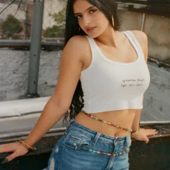 Sree Santhosh WDOYS Ribbed Tank (White)