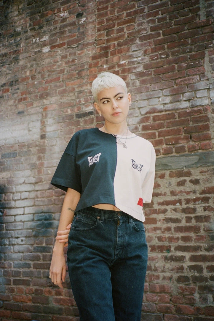 Sree Santhosh Best Selling Pieced Butterflies Crop Top 2 Sree Santhosh Best Selling Pieced Butterflies Crop Top