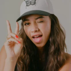 CHNGE Best Selling Chalk/Black Panel Butterfly Baseball Cap