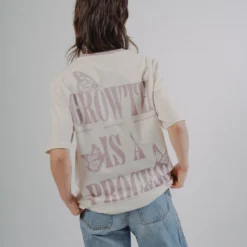 Sree Santhosh Growth Is A Process S/S Ringer T-Shirt (Chalk) New Arrivals