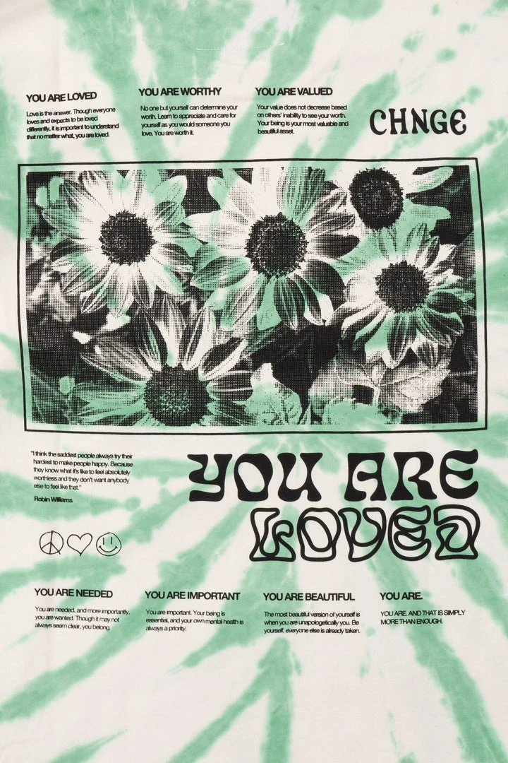 Sree Santhosh Love More Cuffed L/S T-Shirt (Green Spiral TD) 3 Sree Santhosh Love More Cuffed L/S T-Shirt (Green Spiral TD)