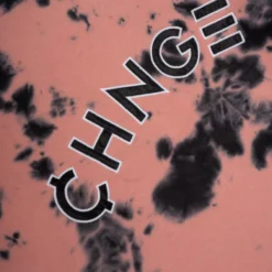 Sree Santhosh Dusty Rose CHNGE Logo Splotch Tie Dye Crewneck