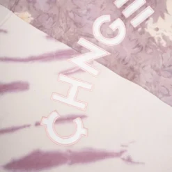Sree Santhosh Chalk/Mauve Pieced CHNGE Logo Tie Dye Crewneck