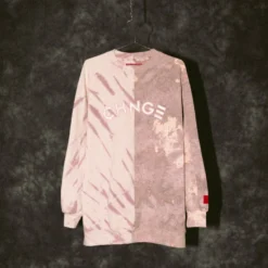 Sree Santhosh Chalk/Mauve Pieced CHNGE Logo Tie Dye Crewneck