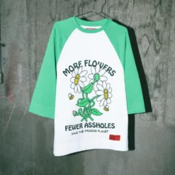 Sree Santhosh Best Selling MFFA Raglan Tee (White/Kelly Green)