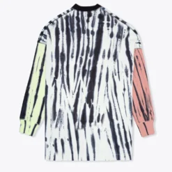 Sree Santhosh Best Selling Tie Dye Pieced CHNGE Worldwide L/S T-Shirt Dress (Mint/Dusty Rose/Lime)