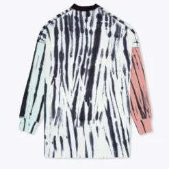 Sree Santhosh Tie Dye Pieced CHNGE Worldwide L/S T-Shirt Dress (Chalk/Dusty Rose/Mint) Best Selling