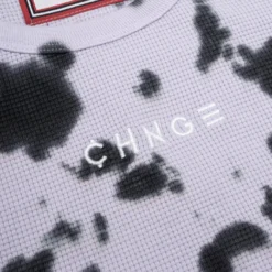 Sree Santhosh Best Selling Splotch Tie Dye Logo Ribbed Tank (Violet)