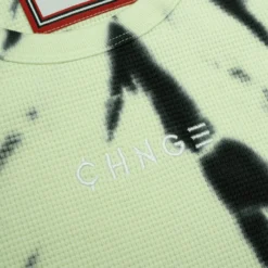 Sree Santhosh Tiger Stripe Tie Dye Logo Ribbed Tank (Lime)