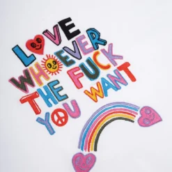 Sree Santhosh Best Selling Love Whoever S/S Crop (White)