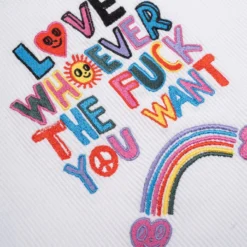 Sree Santhosh Love Whoever Zero Waste Ribbed Tank (White) ♻️