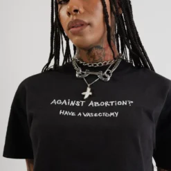 Sree Santhosh Best Selling Have A Vasectomy S/S Crop (Black)