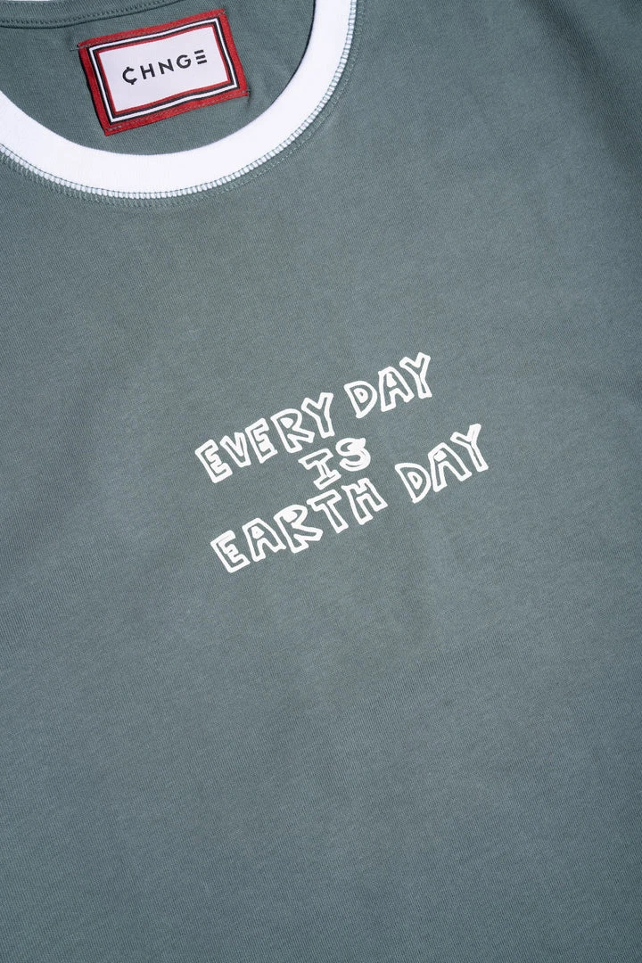 Sree Santhosh Every Day Is Earth Day S/S Ringer T-Shirt (North Atlantic) 5 Sree Santhosh Every Day Is Earth Day S/S Ringer T-Shirt (North Atlantic)
