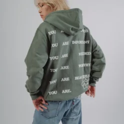 Sree Santhosh Love More Zip Up Hoodie (Juniper) New Arrivals