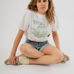 Sree Santhosh Happy People S/S Crop (White)