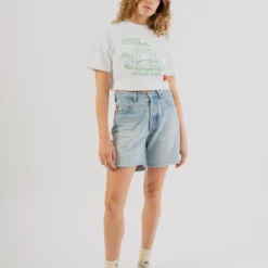 Sree Santhosh Happy People S/S Crop (White)