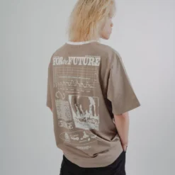 Sree Santhosh New Arrivals No Planet B S/S Ringer T-Shirt (Driftwood)