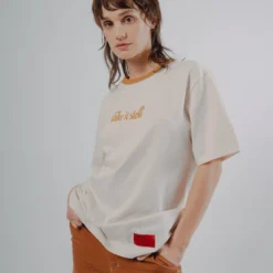 Sree Santhosh Take It Slow S/S Ringer T-Shirt (Chalk)