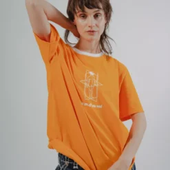 Sree Santhosh New Arrivals Everything You Need Is Inside S/S Ringer T-Shirt (Orange Slice)